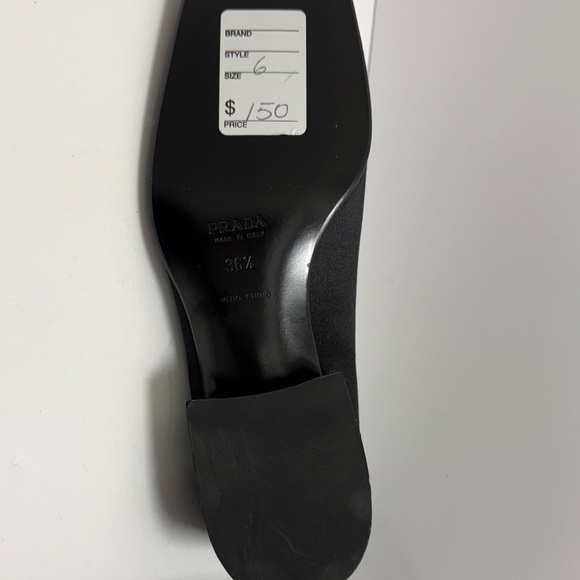 Prada Women's Black Square Toe Heels - Picture 5 of 11